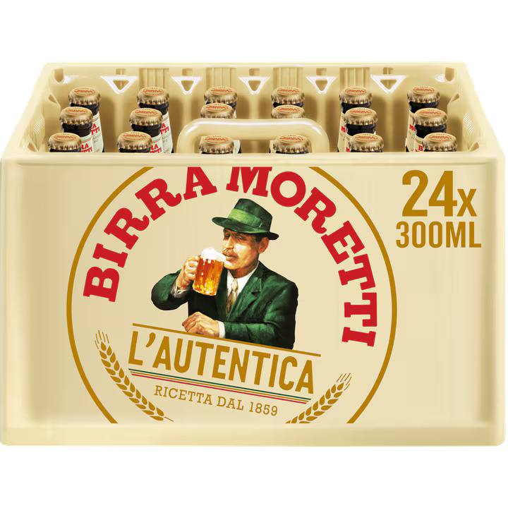 Birra Moretti L'autentica bier krat